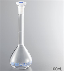 Bình thủy tinh định mức, nắp cắm nhựa 100mL AS ONE 3-6958-05